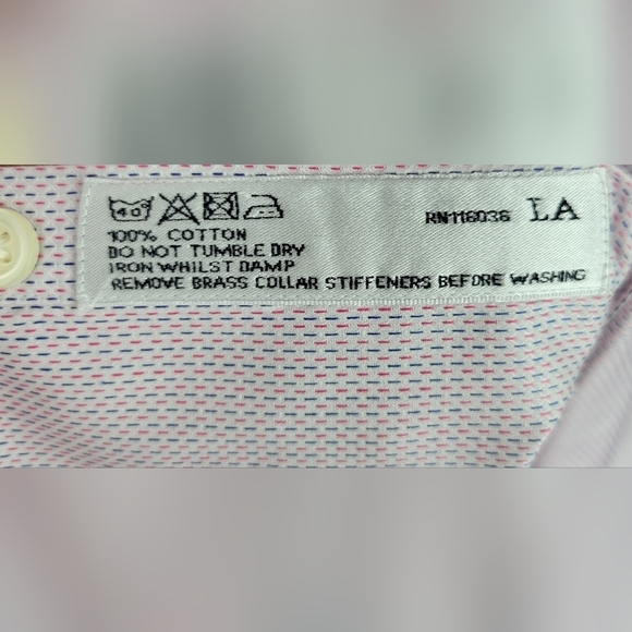 Charles Tyrwhitt Slim Fit Button Down‎ Shirt Size 16.5 / 42 Cotton office Career - Picture 4 of 8